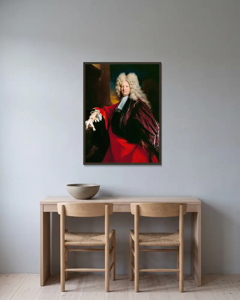 An Alderman of Paris av Nicolas de Largillière inramad på en vägg