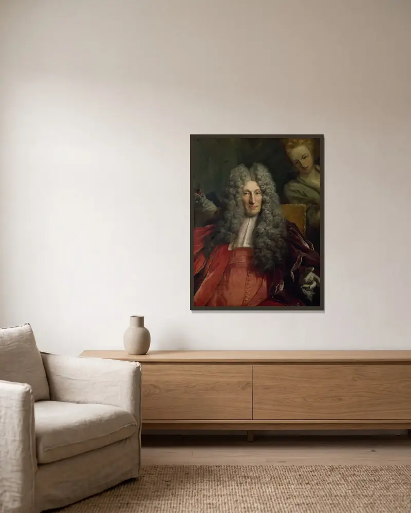 Portrait de Charles Boucher d’Orsay, prévôt des marchands de 1700 à 1708 av Nicolas de Largillière inramad på en vägg