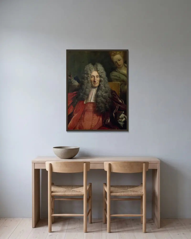 Portrait de Charles Boucher d’Orsay, prévôt des marchands de 1700 à 1708 av Nicolas de Largillière inramad på en vägg