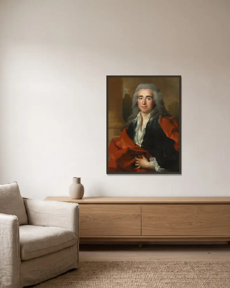Portrait of Anne Louis Goislard de Montsabert, Comte de Richbourg-le-Toureil av Nicolas de Largillière inramad på en vägg