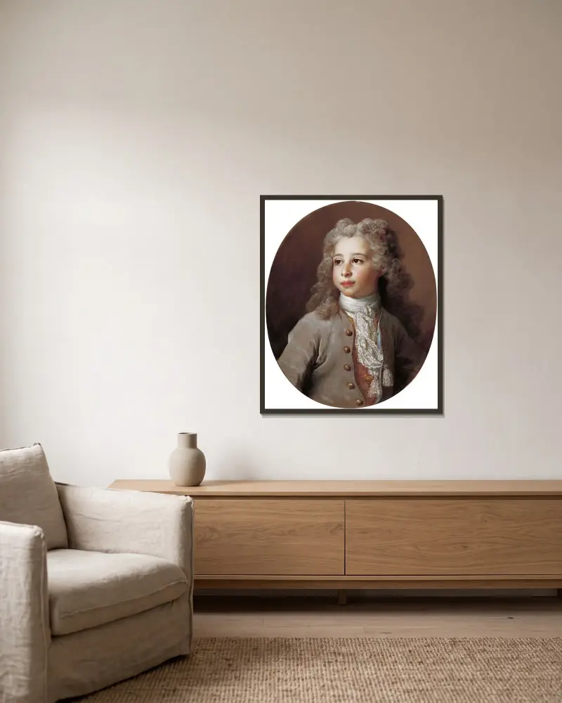 Portrait of François-Emmanuel Pommyer av Nicolas de Largillière inramad på en vägg