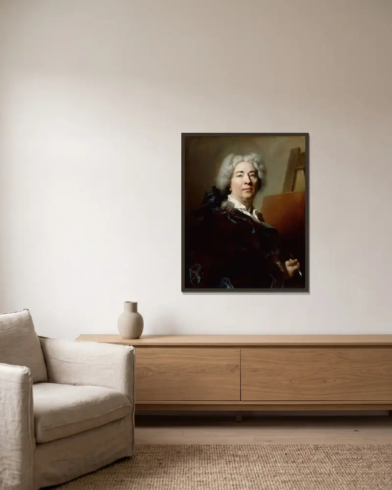 Autoportret, 1725, Nicolas de Largillière w ramie na ścianie