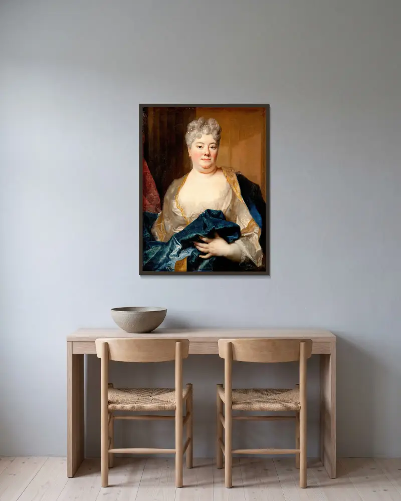 Stina Lillie von Nicolas de Largillière gerahmt an einer Wand