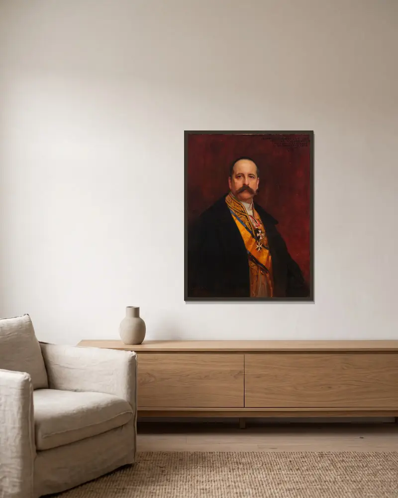 Alfons Mumm von Schwarzenstein av Philip Alexius de László inramad på en vägg