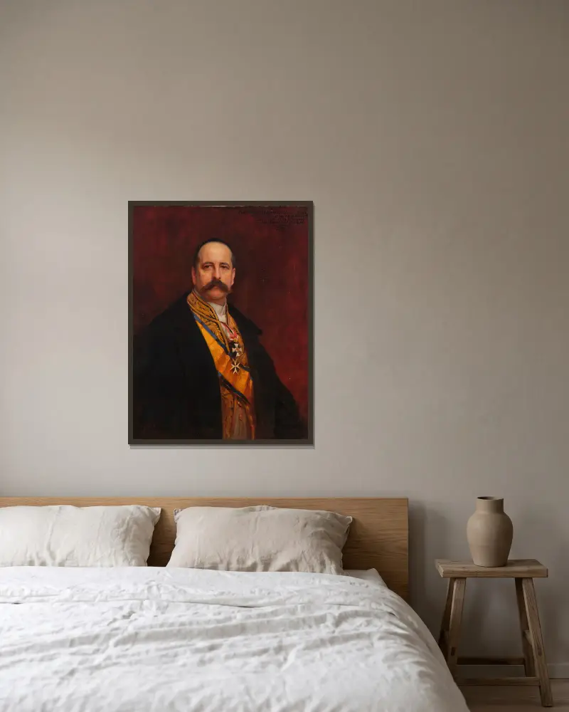 Alfons Mumm von Schwarzenstein av Philip Alexius de László inramad på en vägg