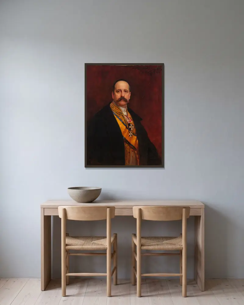 Alfons Mumm von Schwarzenstein av Philip Alexius de László inramad på en vägg