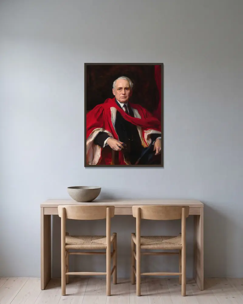 Frank Billings Kellogg von Philip Alexius de László gerahmt an einer Wand