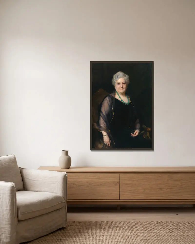 Iphigenia Wise Ochs von Philip Alexius de László gerahmt an einer Wand