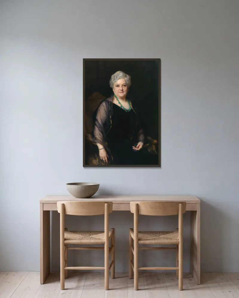Iphigenia Wise Ochs von Philip Alexius de László gerahmt an einer Wand