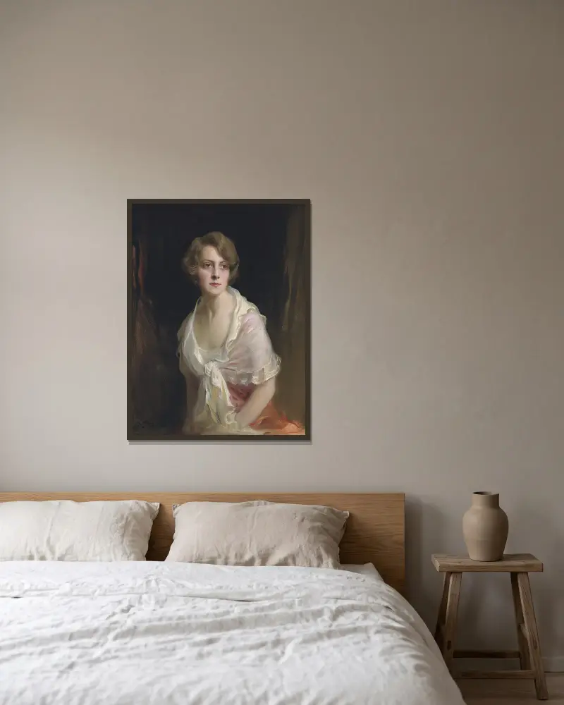 Mrs Claud Mullins, född Gwen Brandt av Philip Alexius de László inramad på en vägg