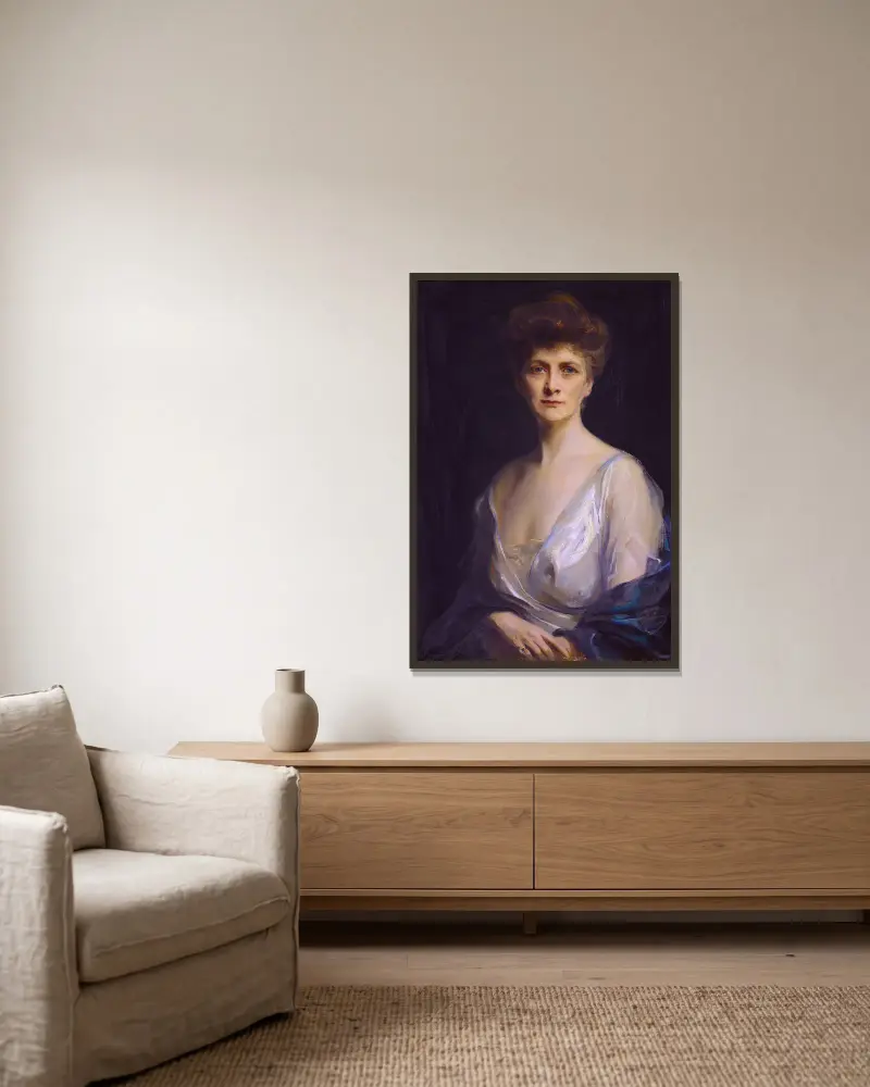Mrs. John W. Davis, geborene Ellen G. Bassel von Philip Alexius de László gerahmt an einer Wand