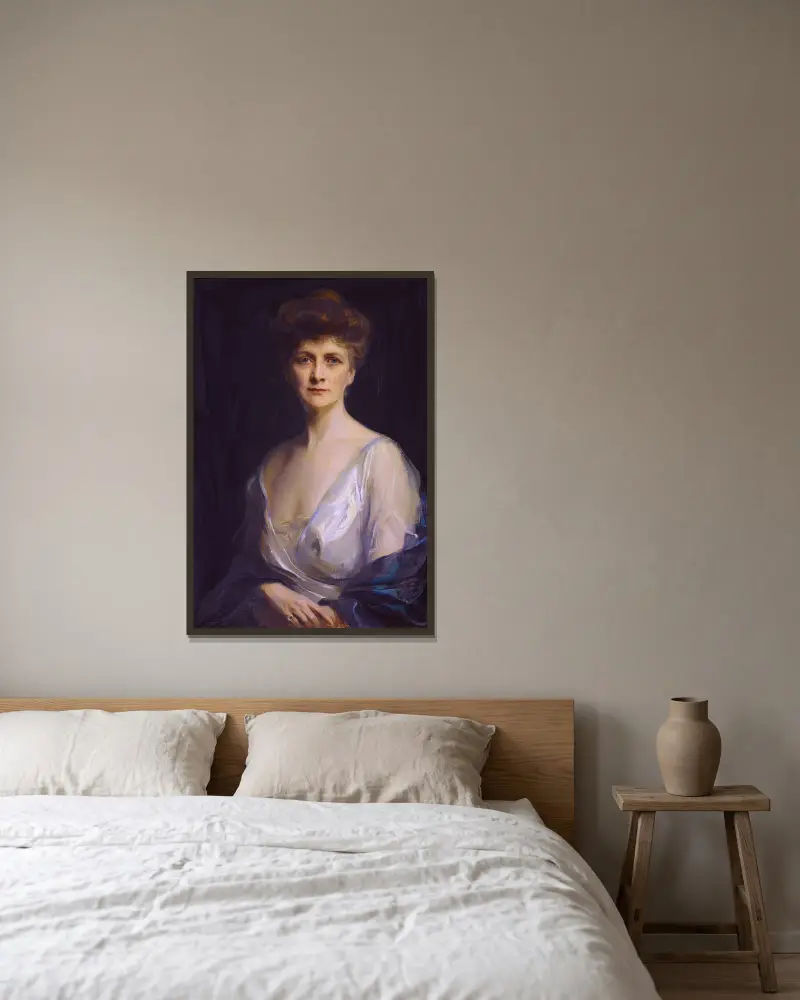 Mrs. John W. Davis, geborene Ellen G. Bassel von Philip Alexius de László gerahmt an einer Wand