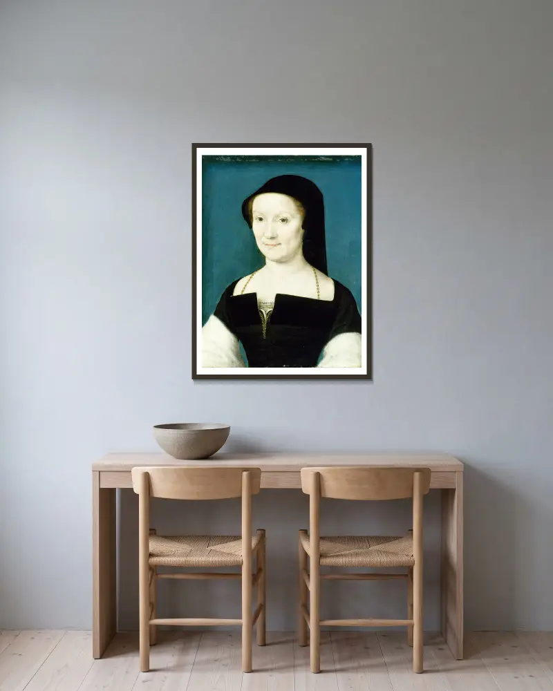 Isabeau de Savoie, Comtesse du Bouchage av Corneille de Lyon inramad på en vägg