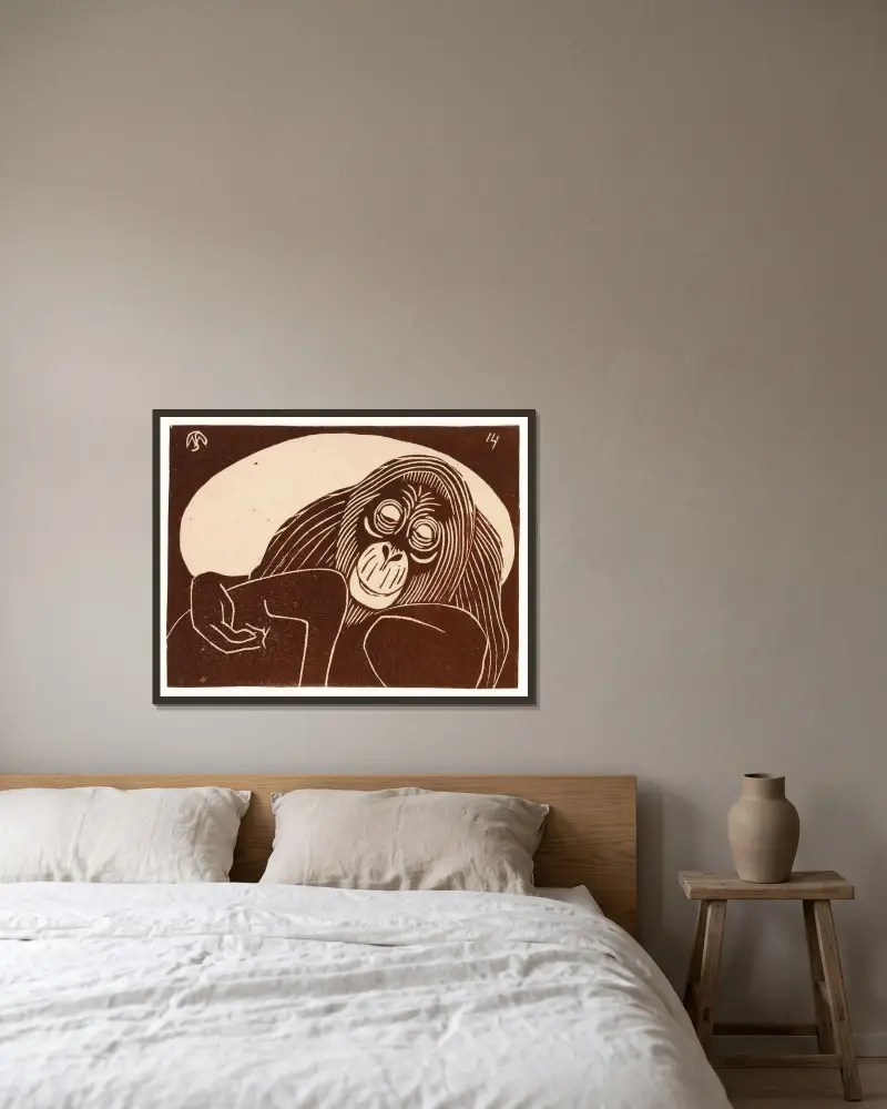 Orangutan, Samuel Jessurun de Mesquita w ramie na ścianie