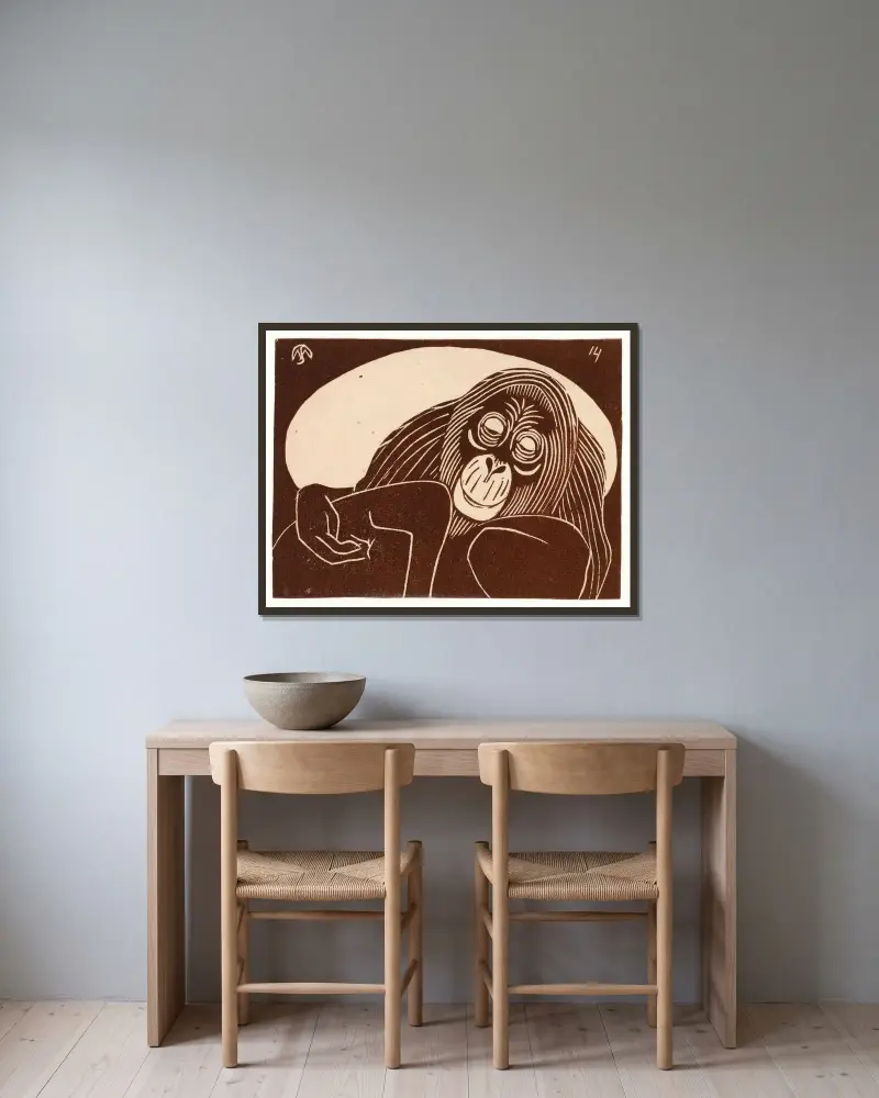 Orangutan, Samuel Jessurun de Mesquita w ramie na ścianie