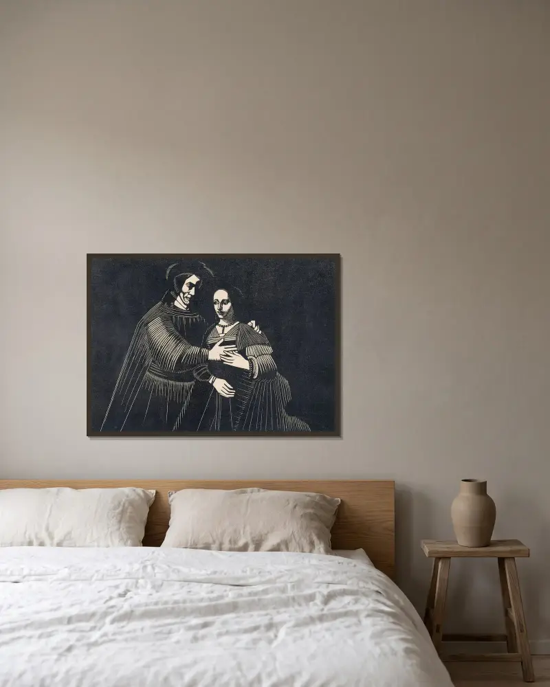 Portret pary jako postaci starotestamentowych, zwany „Żydowską oblubienicą”, Samuel Jessurun de Mesquita w ramie na ścianie