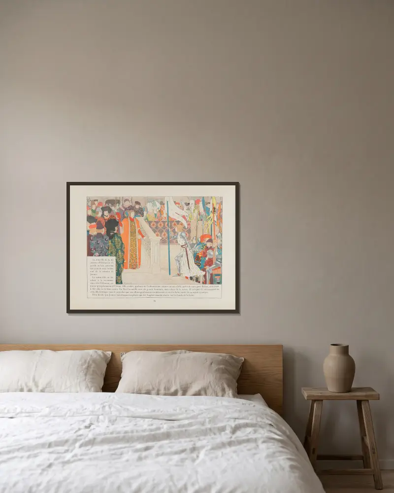 Joanna d’Arc, tab. 21, Louis Maurice Boutet de Monvel w ramie na ścianie