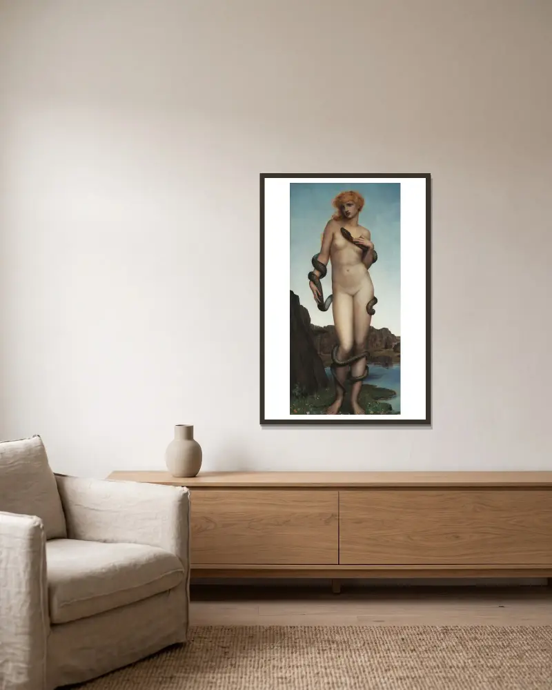 Kadmos und Harmonia von Evelyn De Morgan gerahmt an einer Wand