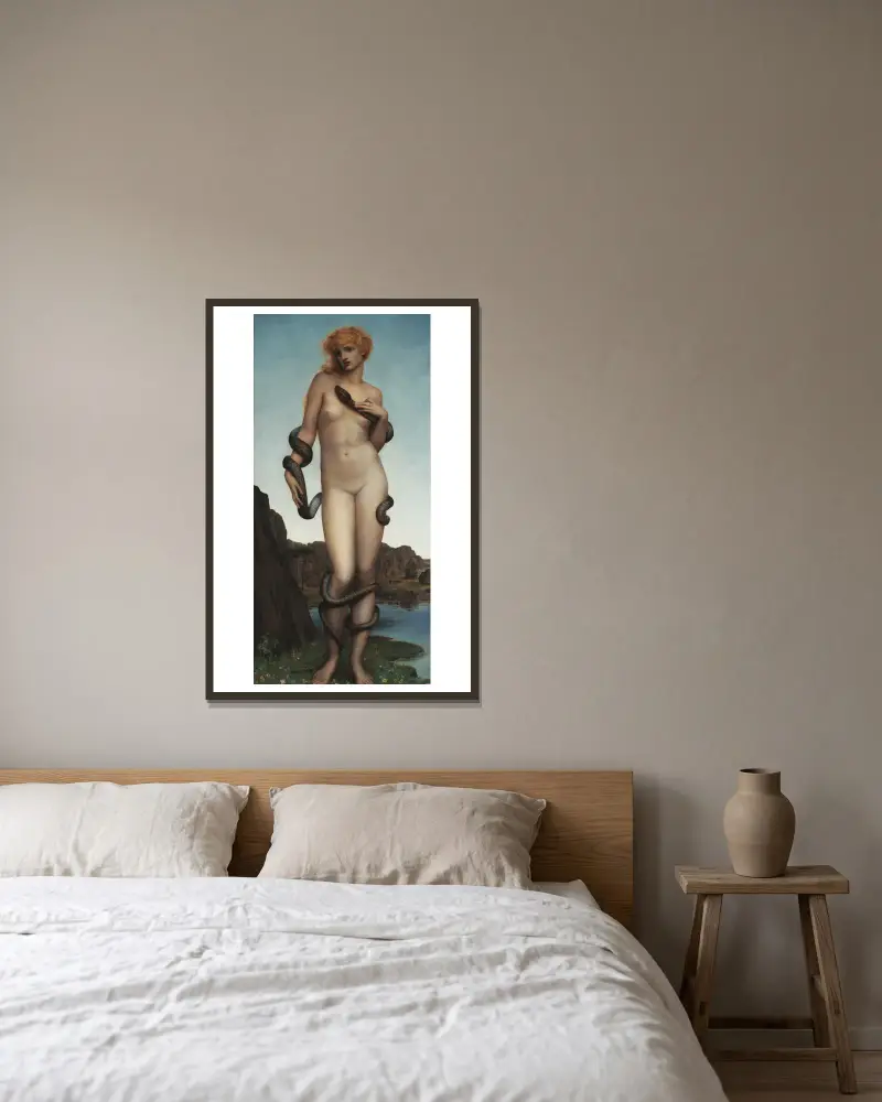 Kadmos und Harmonia von Evelyn De Morgan gerahmt an einer Wand