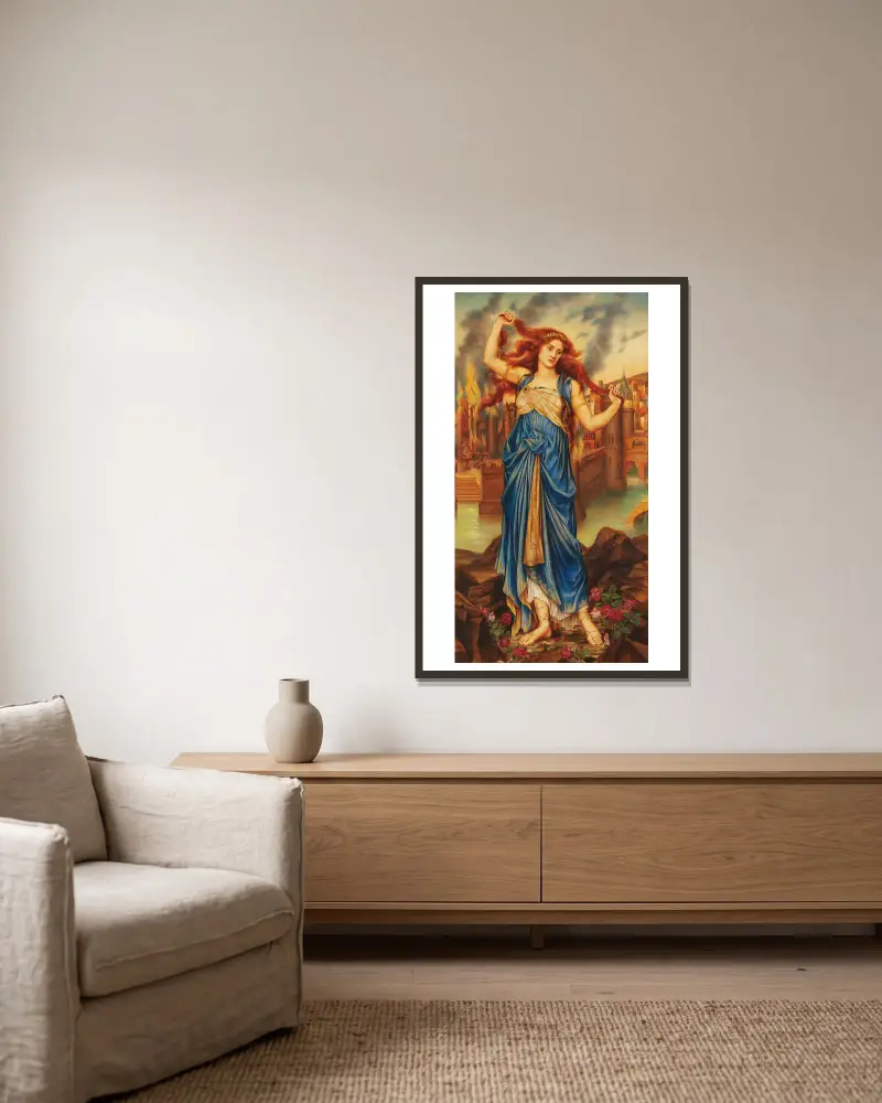 Cassandra, Evelyn De Morgan v rámu na stěně