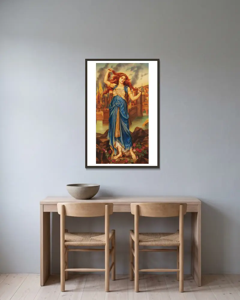Cassandra, Evelyn De Morgan v rámu na stěně
