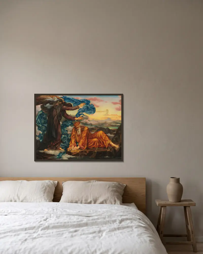 Spoutaná zemí, Evelyn De Morgan v rámu na stěně
