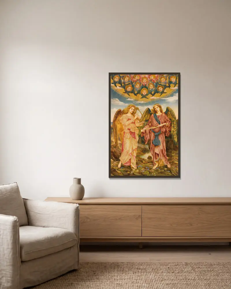 Gloria in Excelsis, Evelyn De Morgan v rámu na stěně