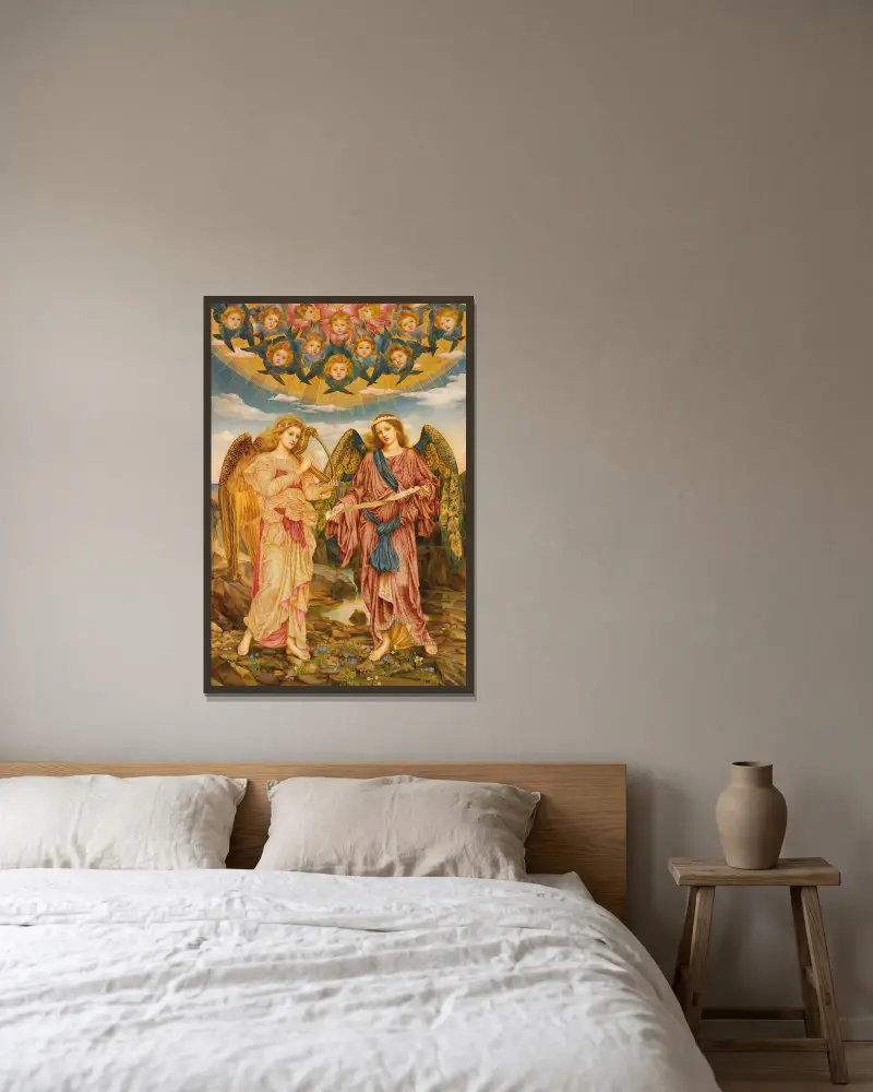 Gloria in Excelsis, Evelyn De Morgan v rámu na stěně