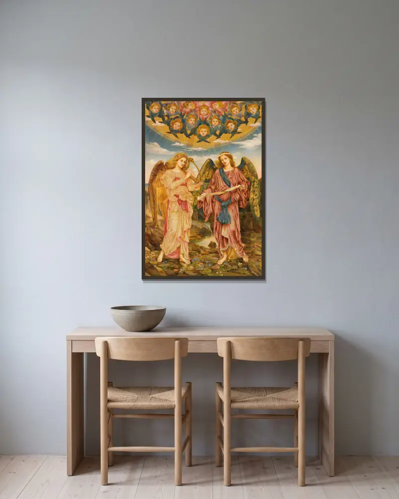 Gloria in Excelsis, Evelyn De Morgan v rámu na stěně