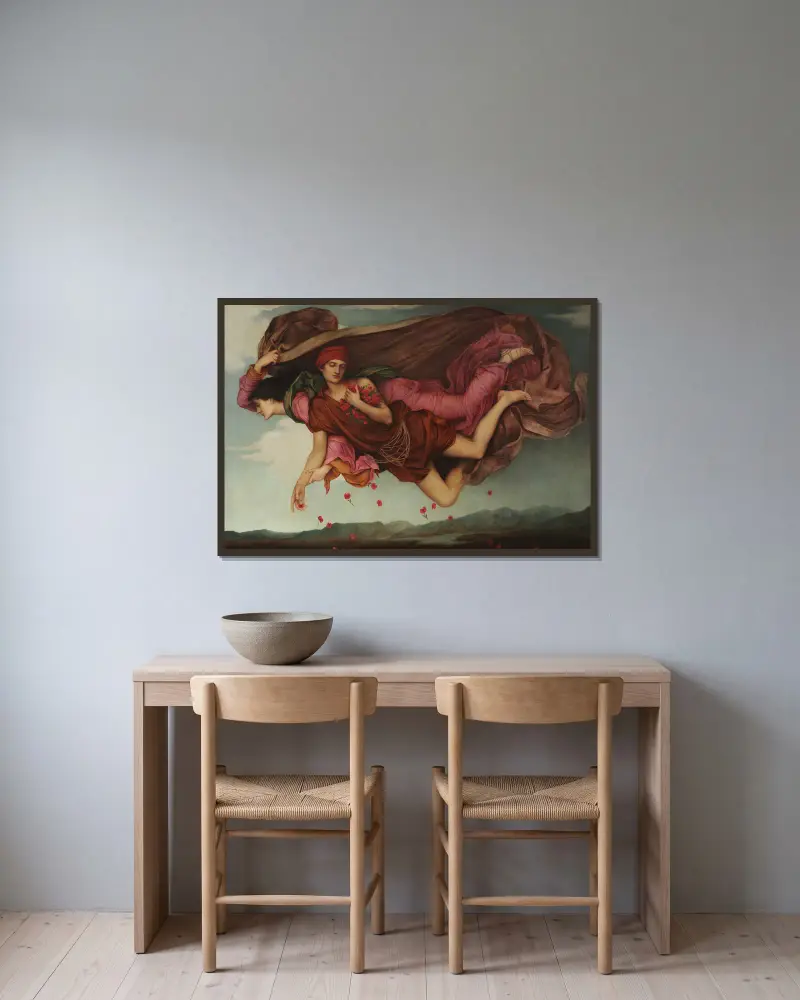 Noc a spánek, Evelyn De Morgan v rámu na stěně