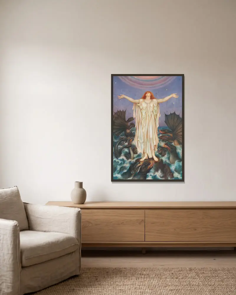 S.O.S., Evelyn De Morgan v rámu na stěně