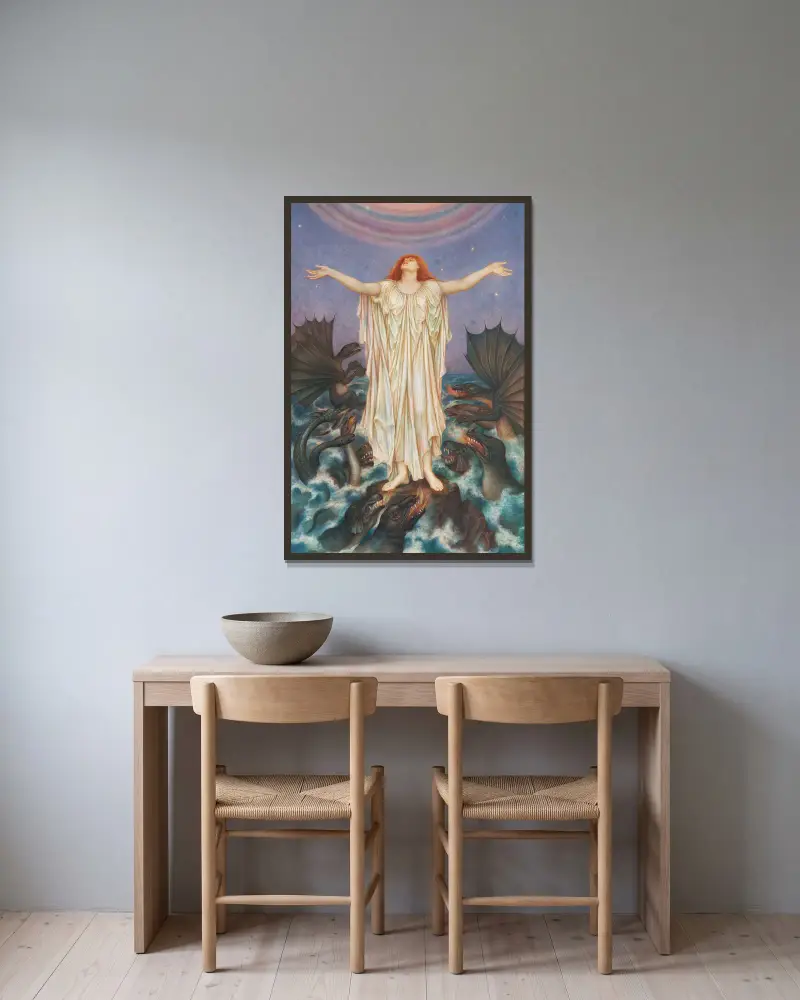 S.O.S., Evelyn De Morgan v rámu na stěně