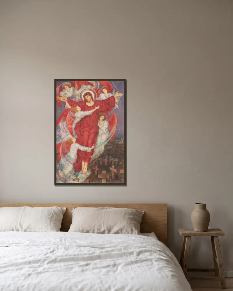 Rudý kříž, Evelyn De Morgan v rámu na stěně