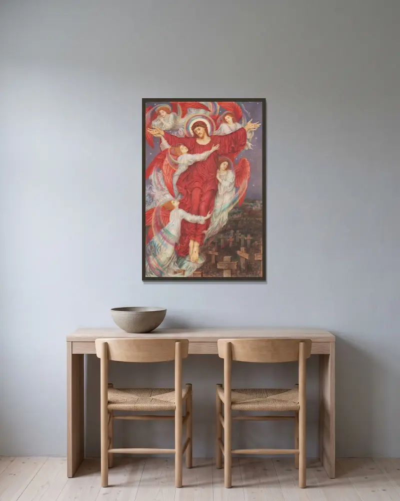 Rudý kříž, Evelyn De Morgan v rámu na stěně