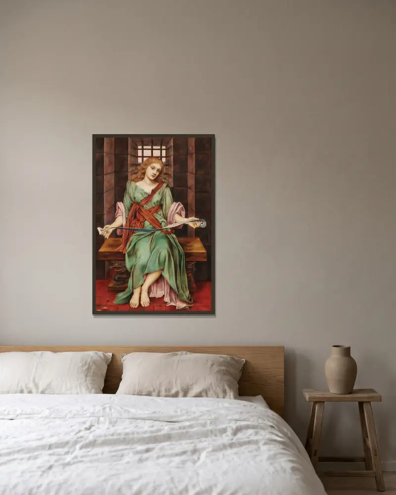 Der Kerker der Seele von Evelyn De Morgan gerahmt an einer Wand