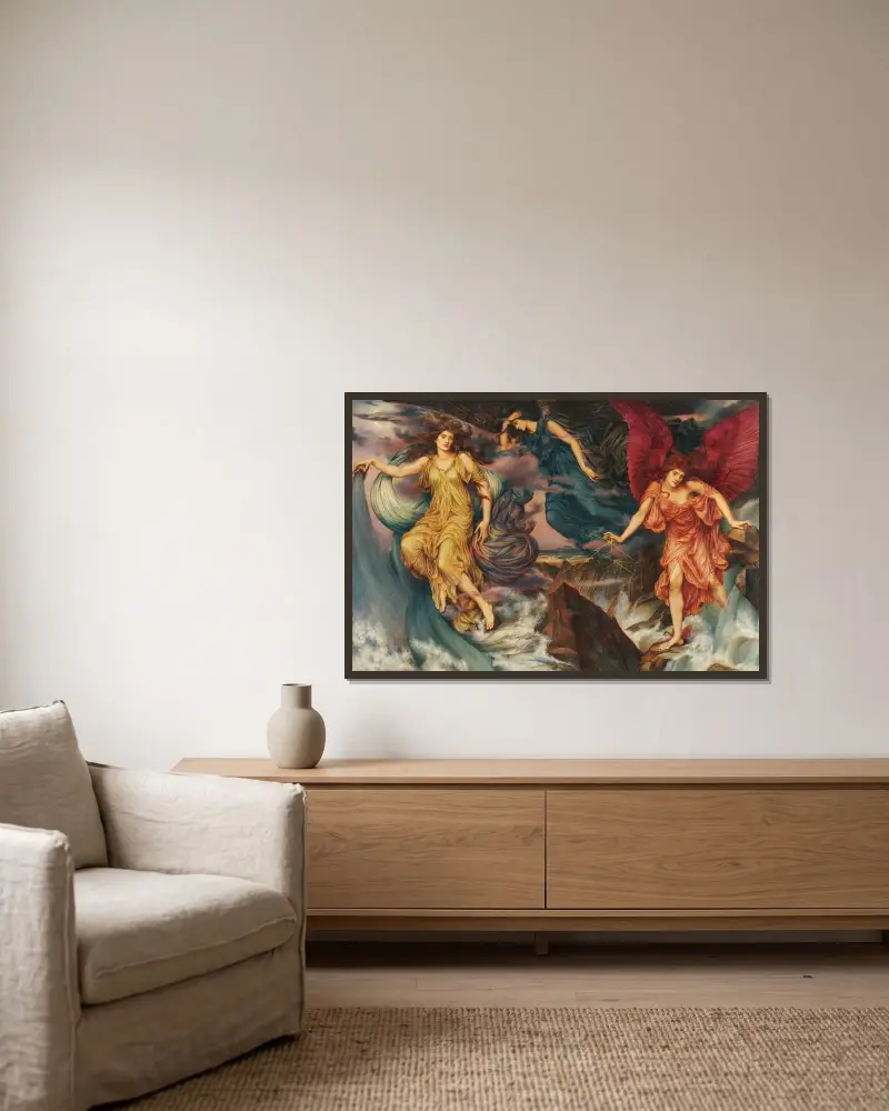 Bouřliví duchové, Evelyn De Morgan v rámu na stěně