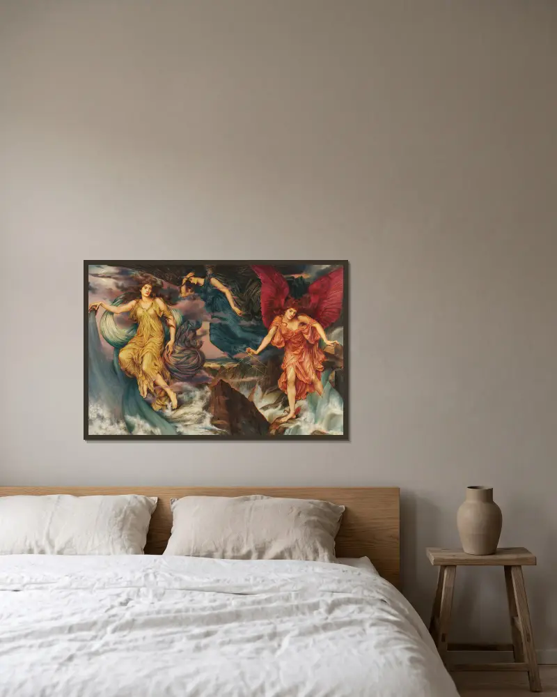 Bouřliví duchové, Evelyn De Morgan v rámu na stěně