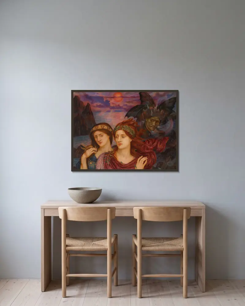 Wizja, Evelyn De Morgan w ramie na ścianie