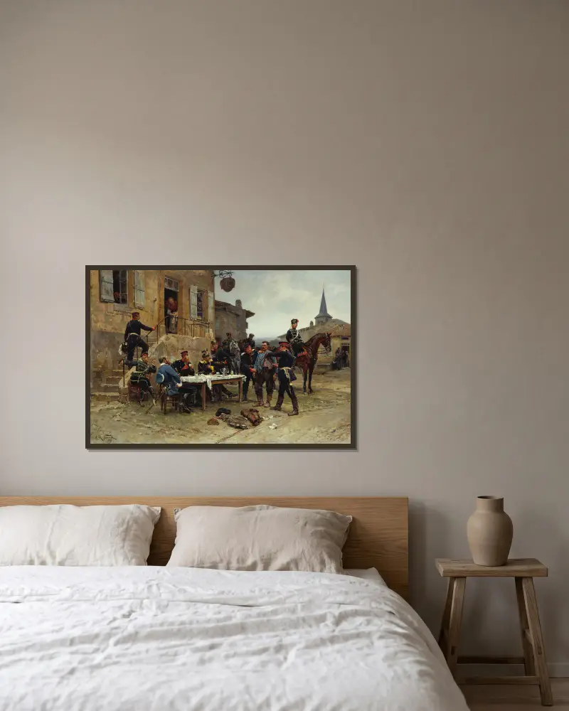 Kurýr, Alphonse Marie de Neuville v rámu na stěně