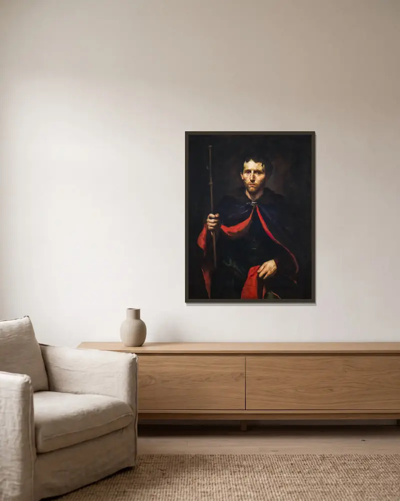 Ein Kriegerheiliger von Jusepe de Ribera gerahmt an einer Wand