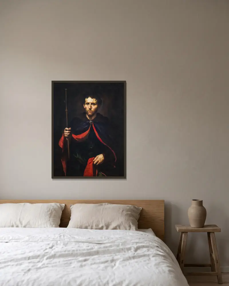 Ein Kriegerheiliger von Jusepe de Ribera gerahmt an einer Wand
