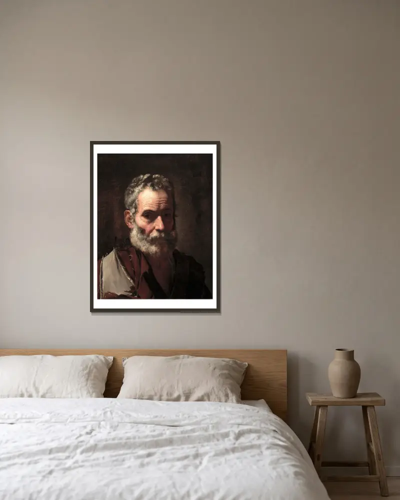Stařec, Jusepe de Ribera v rámu na stěně
