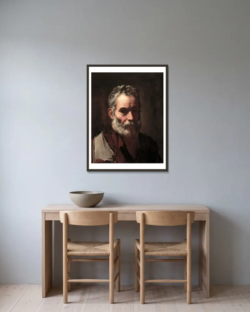Stařec, Jusepe de Ribera v rámu na stěně