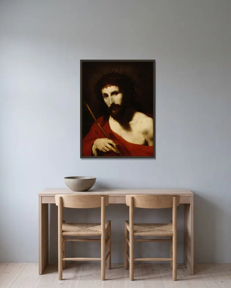 Ecce Homo, 1644, Jusepe de Ribera w ramie na ścianie