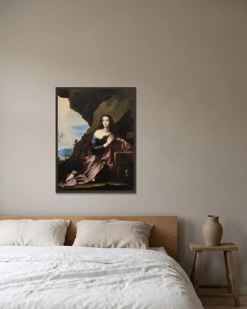 Pokutująca Maria Magdalena, Jusepe de Ribera w ramie na ścianie