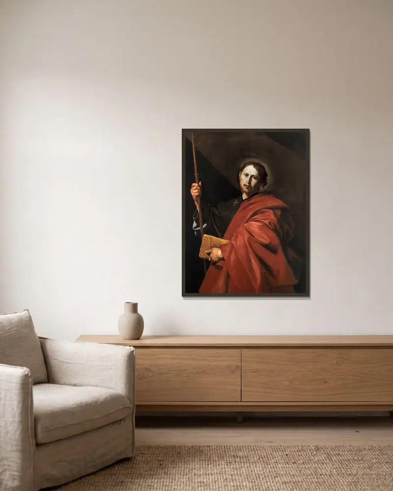 Jakobus der Ältere, 1615 von Jusepe de Ribera gerahmt an einer Wand