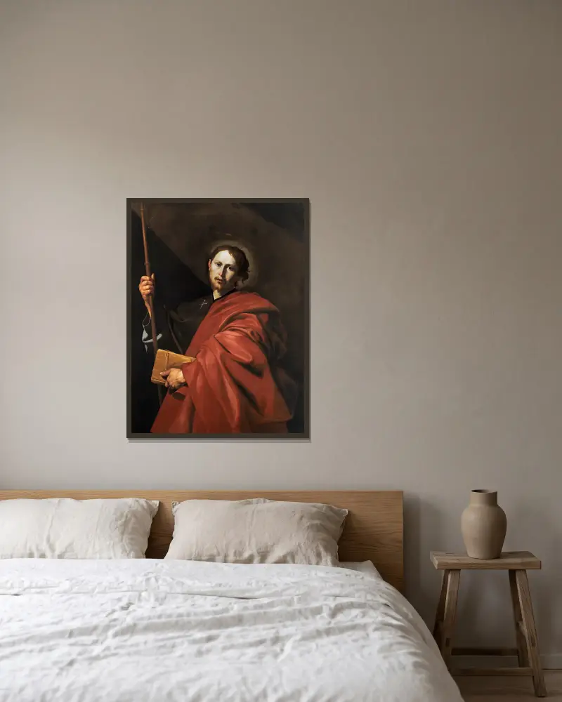 Jakobus der Ältere, 1615 von Jusepe de Ribera gerahmt an einer Wand