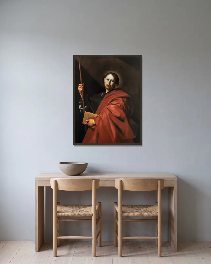 Jakobus der Ältere, 1615 von Jusepe de Ribera gerahmt an einer Wand