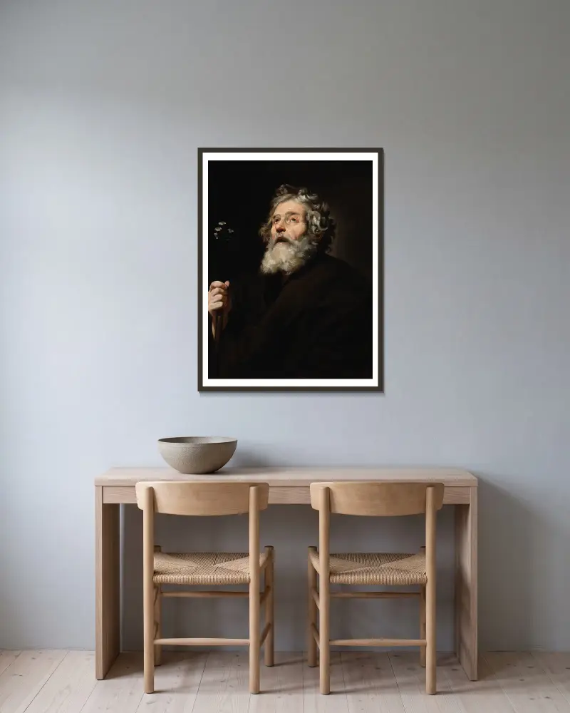Svatý Josef – Nr. 2, Jusepe de Ribera v rámu na stěně