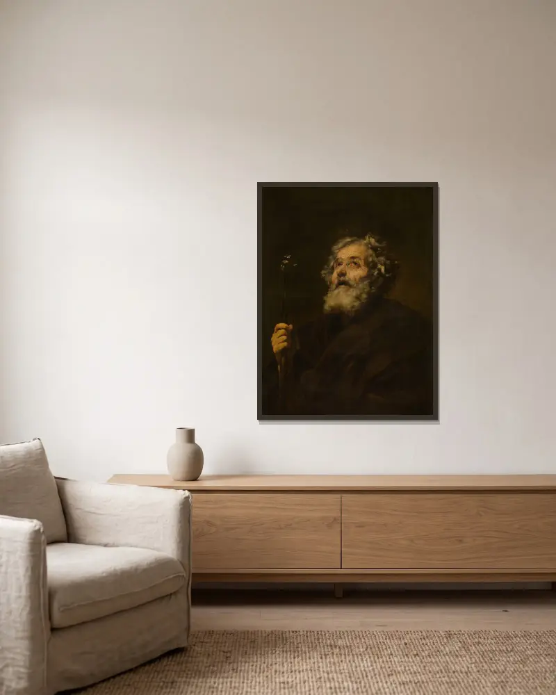 Heiliger Josef – Nr. 1 von Jusepe de Ribera gerahmt an einer Wand